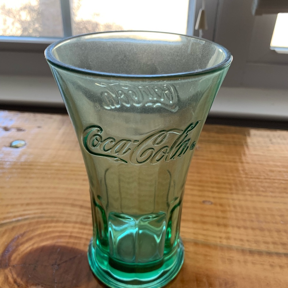 Coca Cola Green Glass Tumbler
